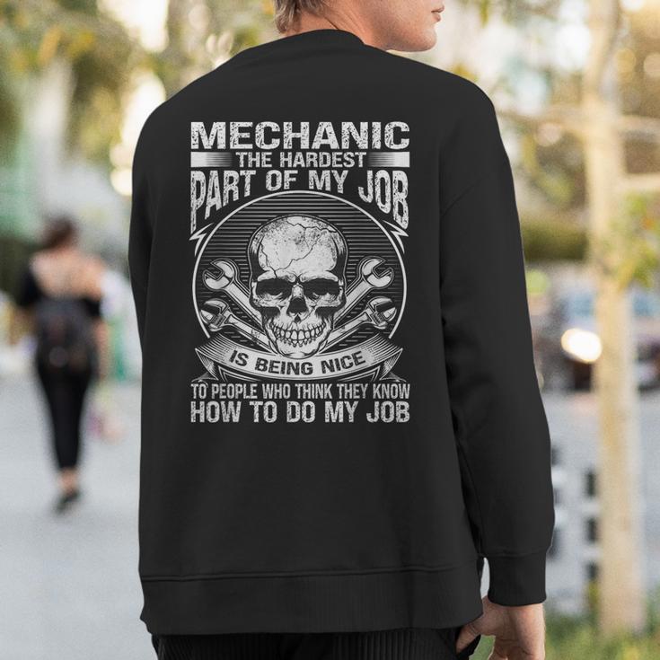 Mechanic Car Guy Auto Mechanic Sweatshirt Back Print