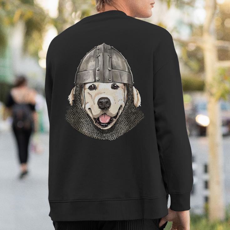 Medieval Golden Retriever Knight Warrior Dog Lover Sweatshirt Back Print