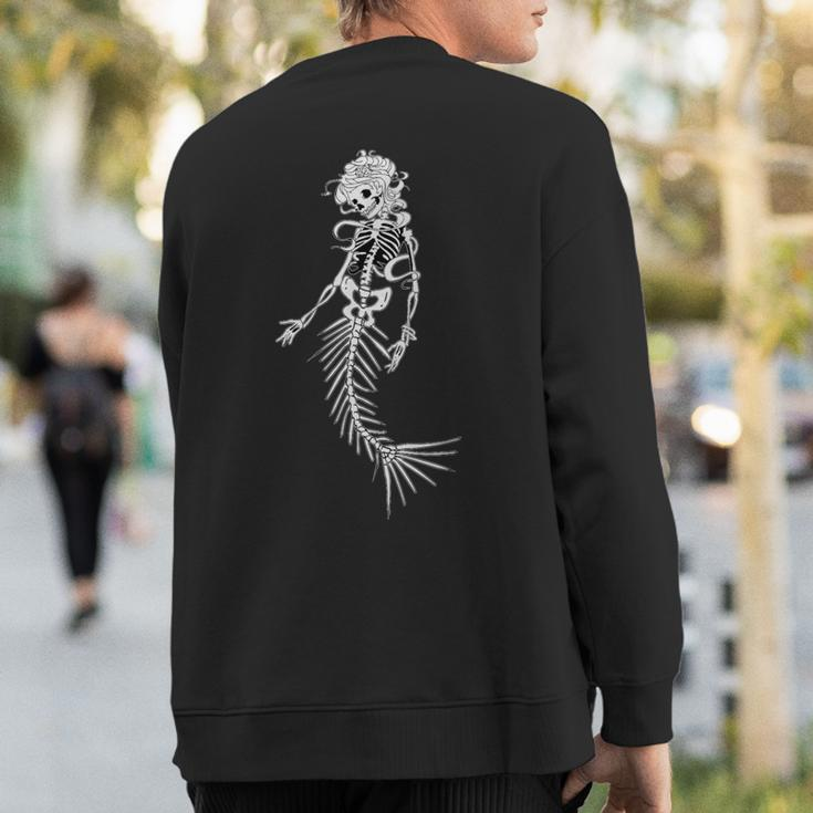 Mermaid Zombie Bones Skull Dead Sweatshirt Back Print