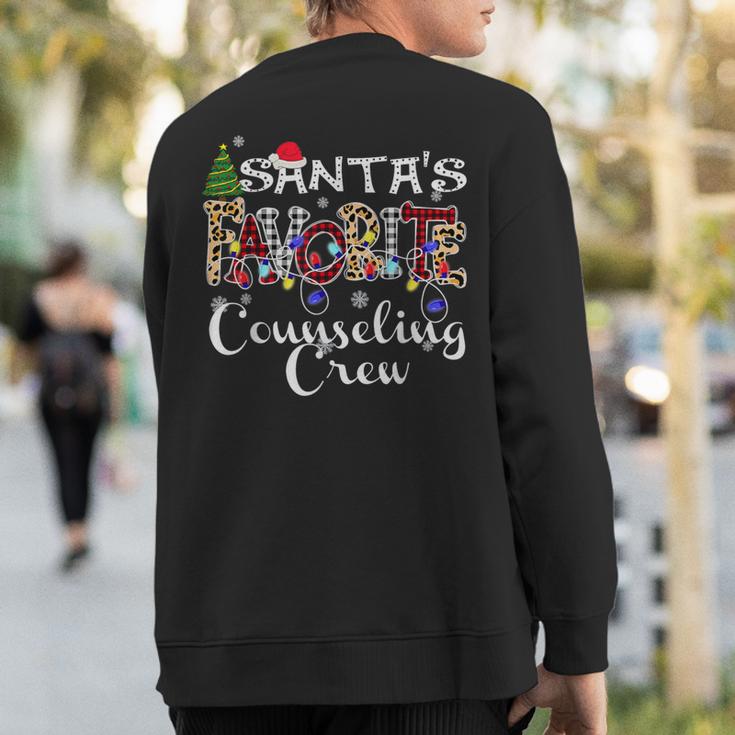 Merry Christmas Santa's Favorite Counseling Crew Sweatshirt Back Print