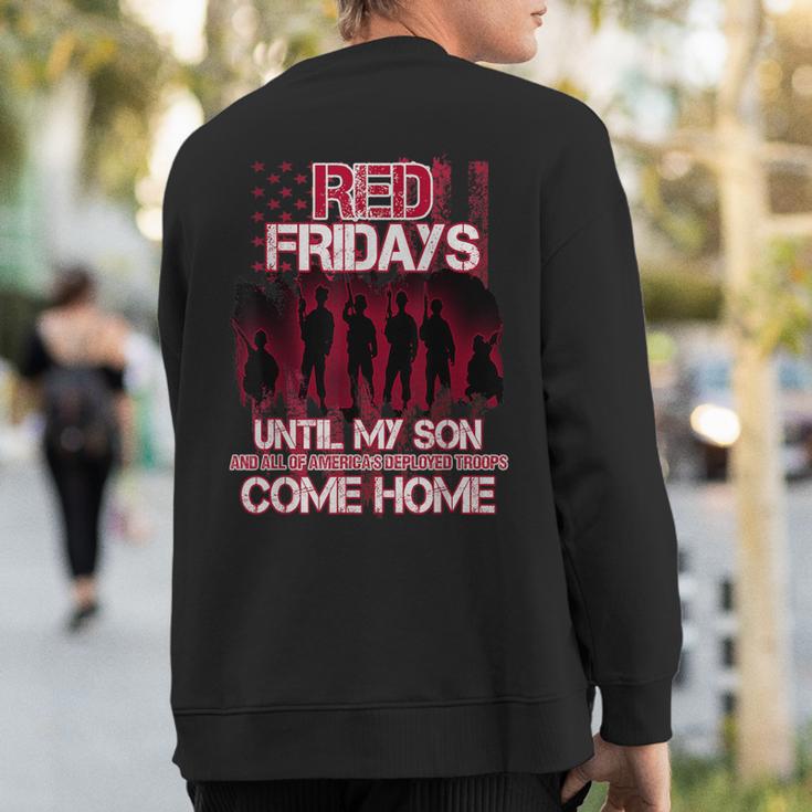 Military Red Friday Wear Red For Deployed Son Sweatshirt Back Print