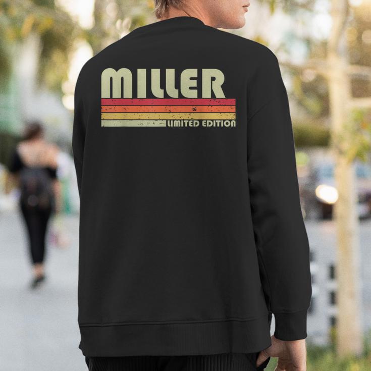 Miller Job Title Profession Birthday Worker Idea Sweatshirt Back Print