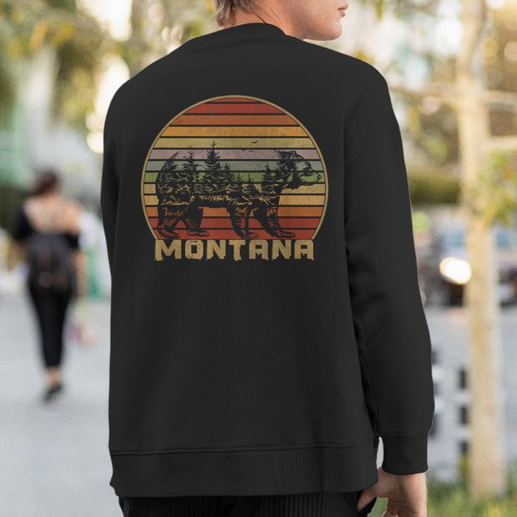 Montana Vintage Grizzly Bear Nature Retro Sweatshirt Back Print