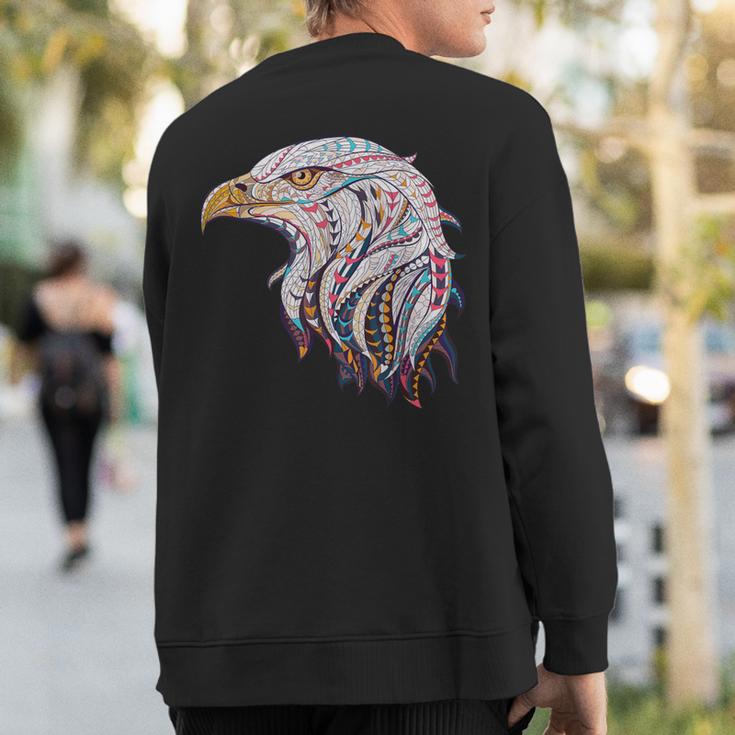 Native American Colorful Patriotic Eagle Beautiful Sweatshirt Back Print