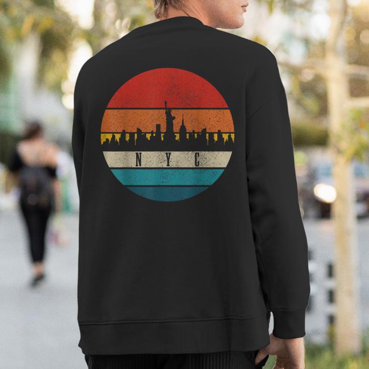 New York City Nyc Ny Skyline Pride Vintage Sweatshirt Back Print