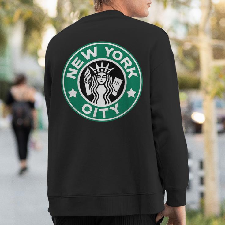 New York City Trip Souvenir Statue Of Liberty Big Apple Sweatshirt Back Print