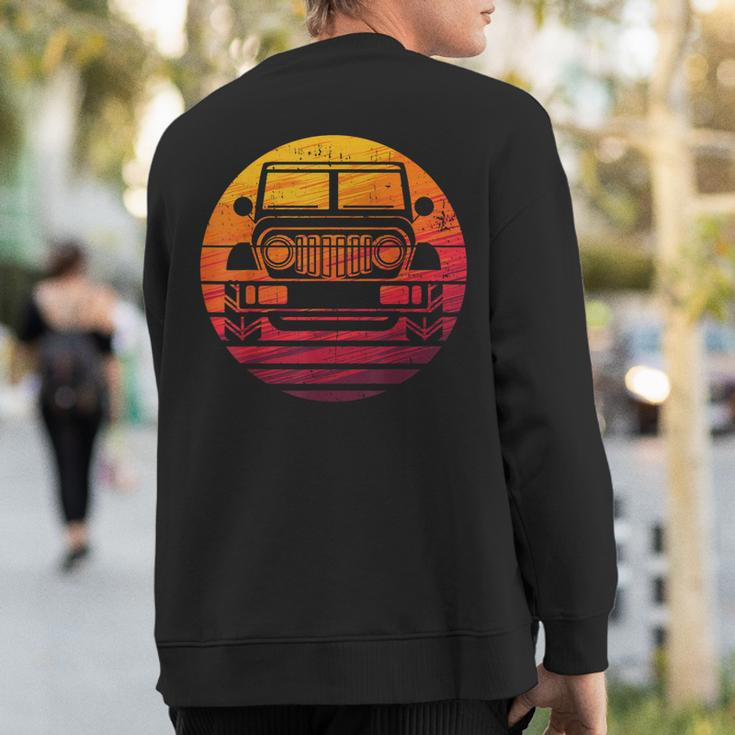 Off Road 4X4 Vintage Retro 70S Sunset Off Road Sweatshirt Back Print
