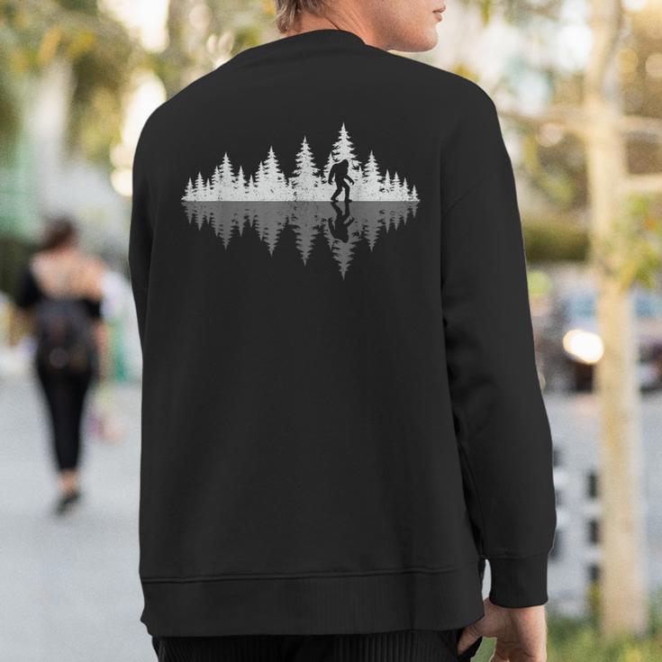 Outdoor Nature Trees Reflection Wildlife Bigfoot Forest Camp Sweatshirt Back Print