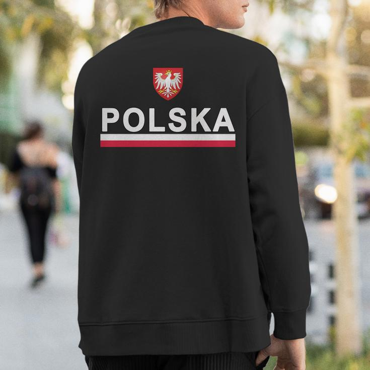 Polska National Eagle And Flag Sweatshirt Back Print