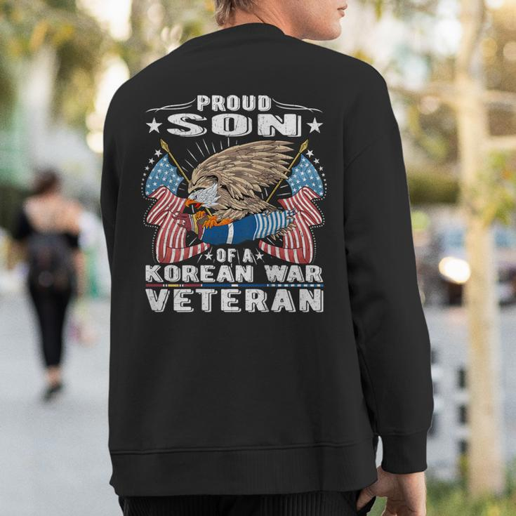 Proud Son Of A Korean War Veteran Military Vet's Child Sweatshirt Back Print