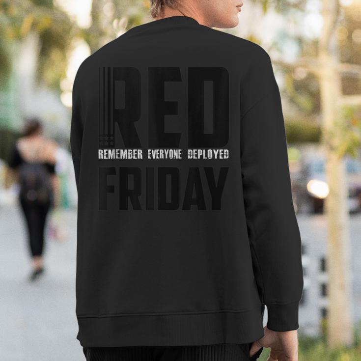 Red Friday Remember Everyone Deployed Military Sweatshirt Back Print