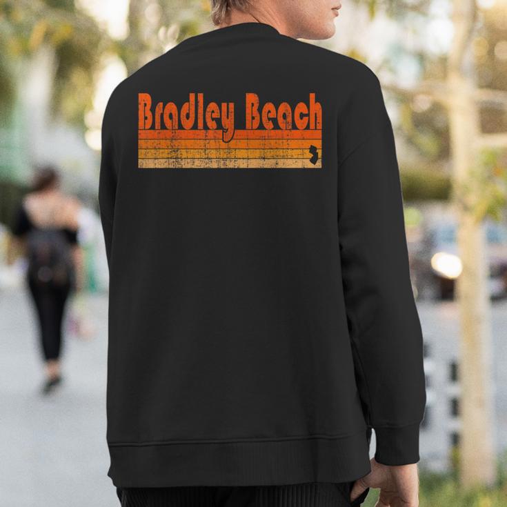 Retro 80S Style Bradley Beach Nj Sweatshirt Back Print