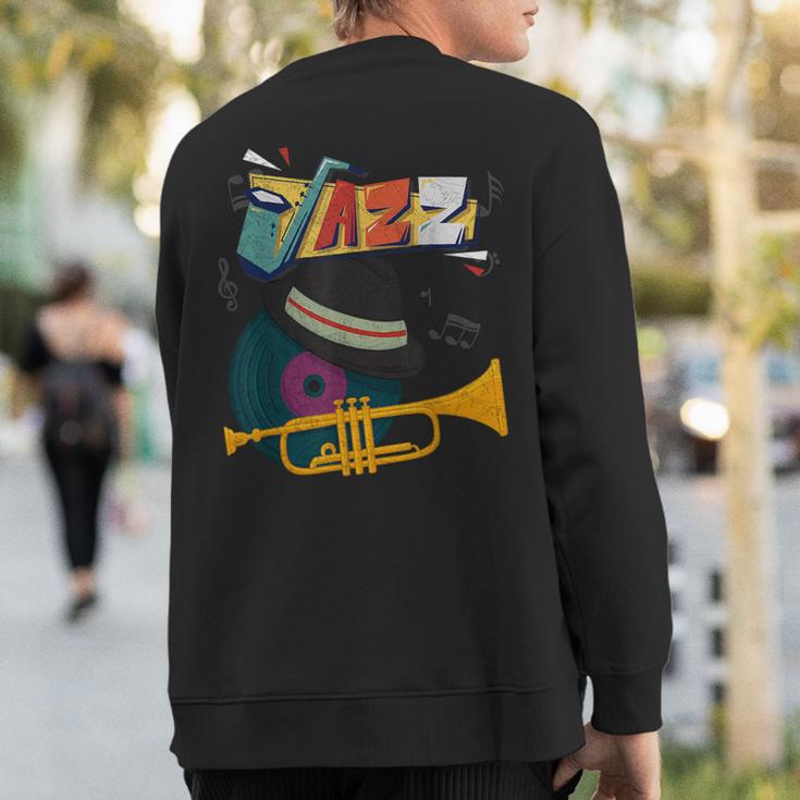 Retro Jazz Trumpets Player Music Festival New Orleans Sweatshirt Back Print