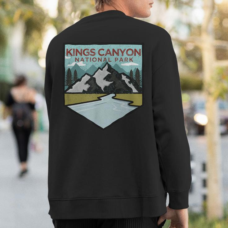 Retro Vintage Kings Canyon National Park Sweatshirt Back Print