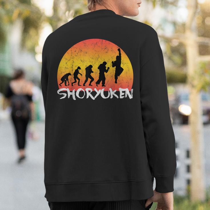 Retro Vintage Shoryuken Fighter Evolution Sweatshirt Back Print