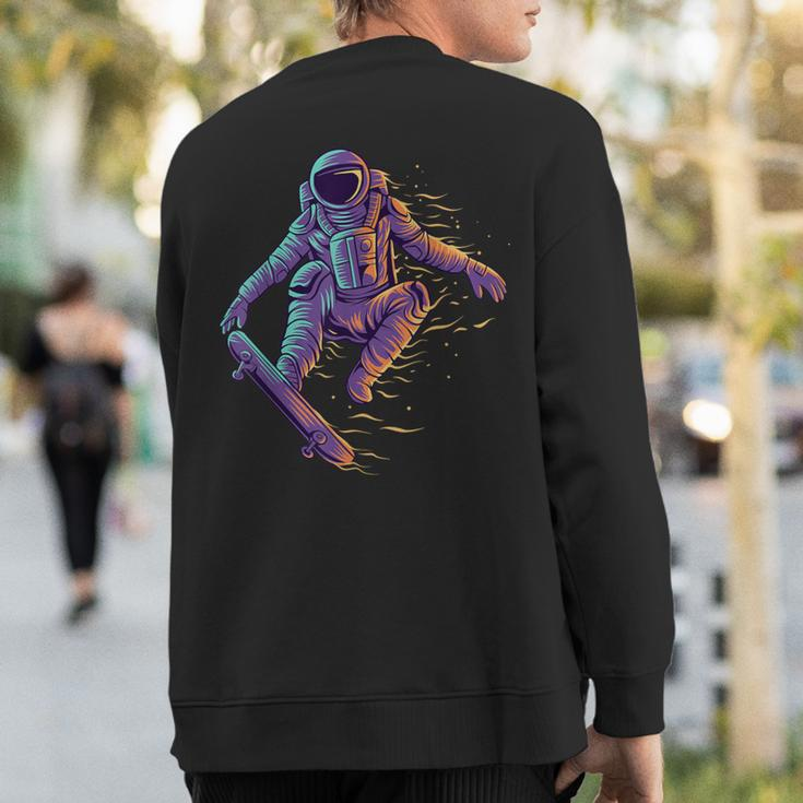 Retro Vintage Skateboard Street Wear Santa Cruz Astronaut Sweatshirt Back Print