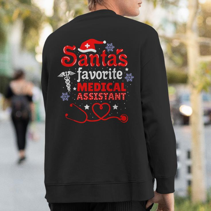 Santas Favorite Medical Assistant Christmas Sweatshirt Back Print