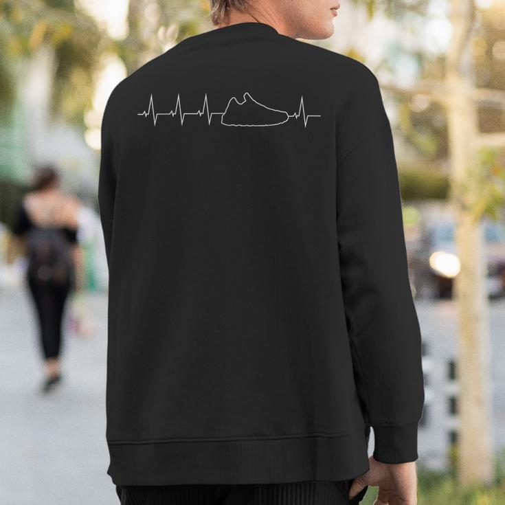 Sneakerhead Heartbeat Sneaker For Kicks Addicts Sweatshirt Back Print