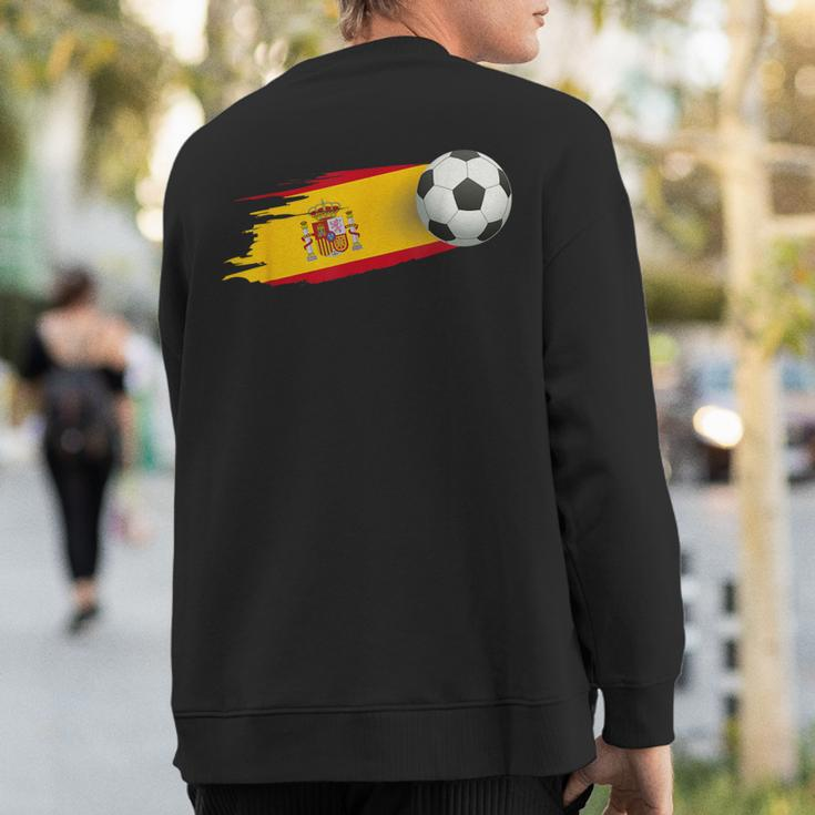 Spain Soccer Ball Spain Flag Jersey Spanish Football Fan Sweatshirt Back Print