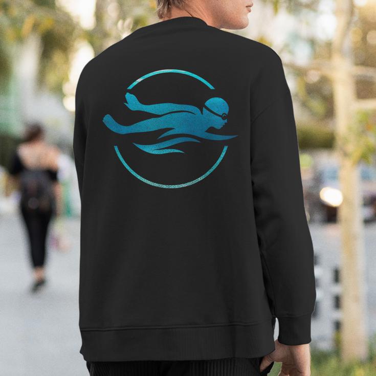 Swimmer Swimming Swim Team Sweatshirt Back Print