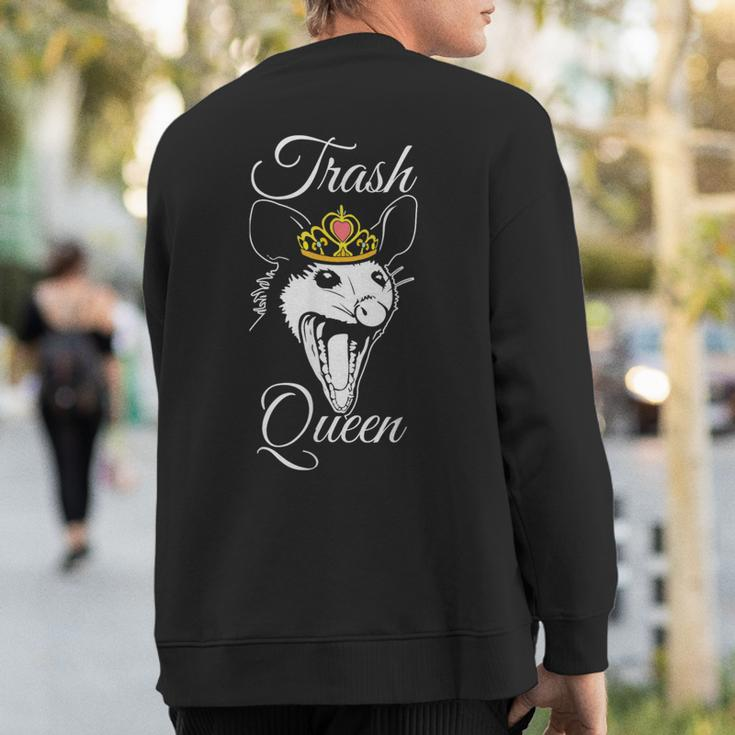Trash Queen Opossum Possum Street Cat Love Lover Sweatshirt Back Print
