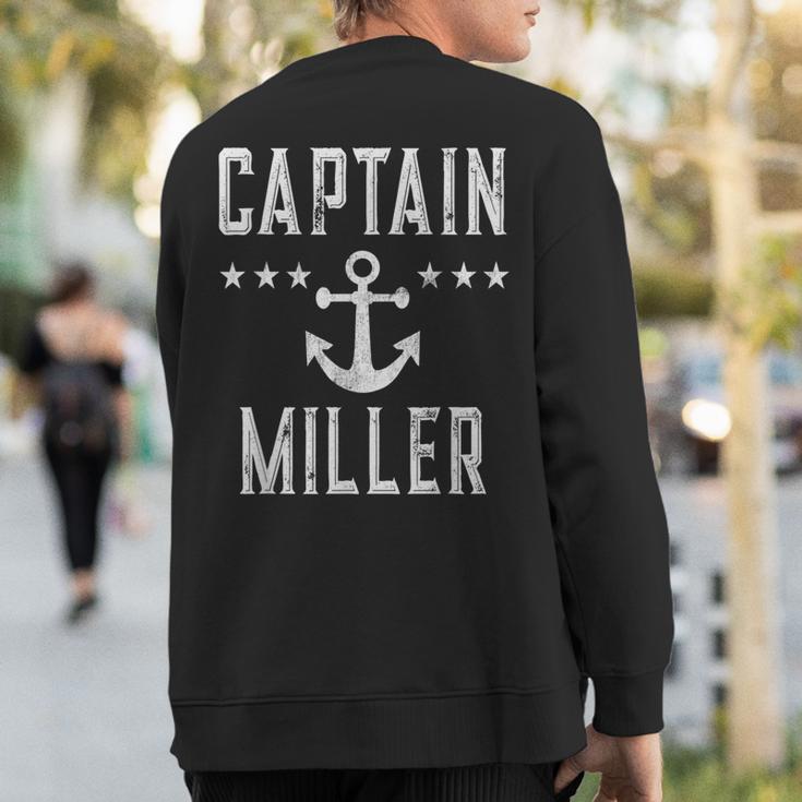 Vintage Captain Miller Family Cruise Lake Boat Sweatshirt Back Print