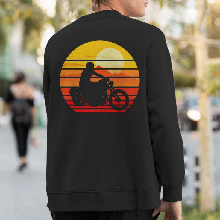 Vintage Motorcycle Riding Bike Retro Motorbike Old Biker Sweatshirt Back Print