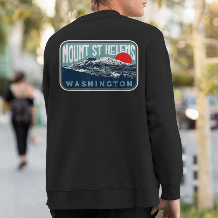 Vintage Mount Saint Helens Washington Retro Style Volcano Sweatshirt Back Print