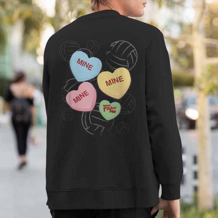 Volleyball Mine Mine Mine Hearts Sweatshirt Back Print