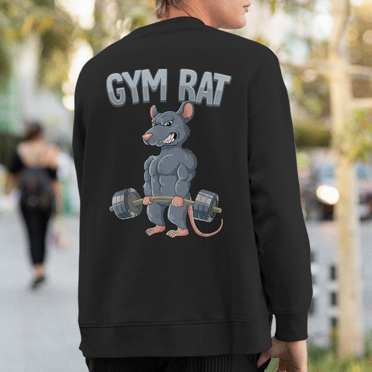 Weight Training Deadlift Gym Rat Sweatshirt Back Print