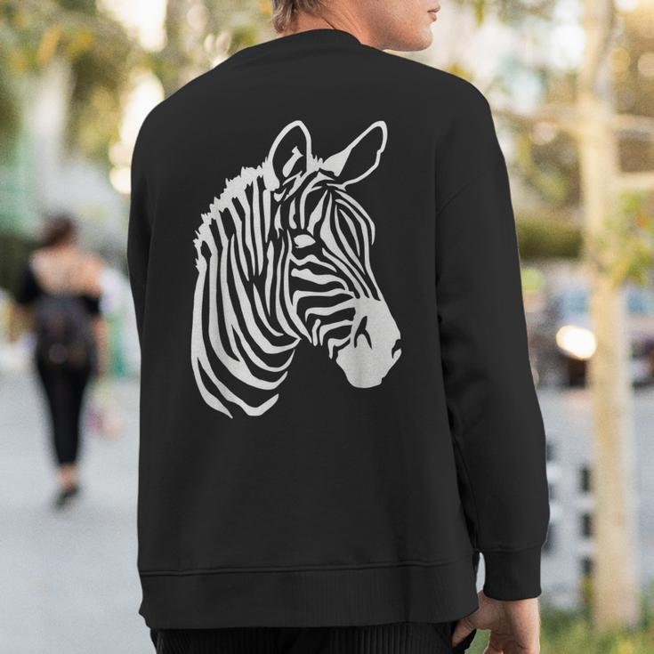 Zebra Head Sweatshirt Back Print