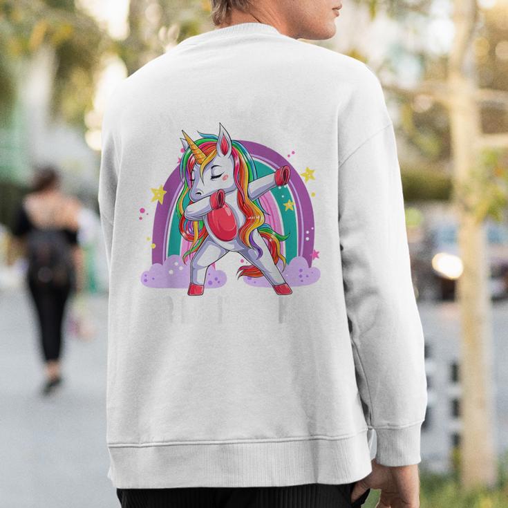 Awareness Month Purple Up Military Child Purple-Up Unicorn Sweatshirt Back Print