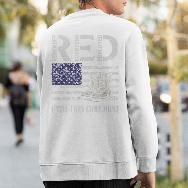 Red Friday Military Until They Come Home My Soldier Us Flag Sweatshirt Back Print