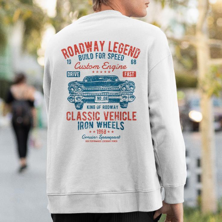 Retro Classic Car Stuff Vintage Cars Sweatshirt Back Print