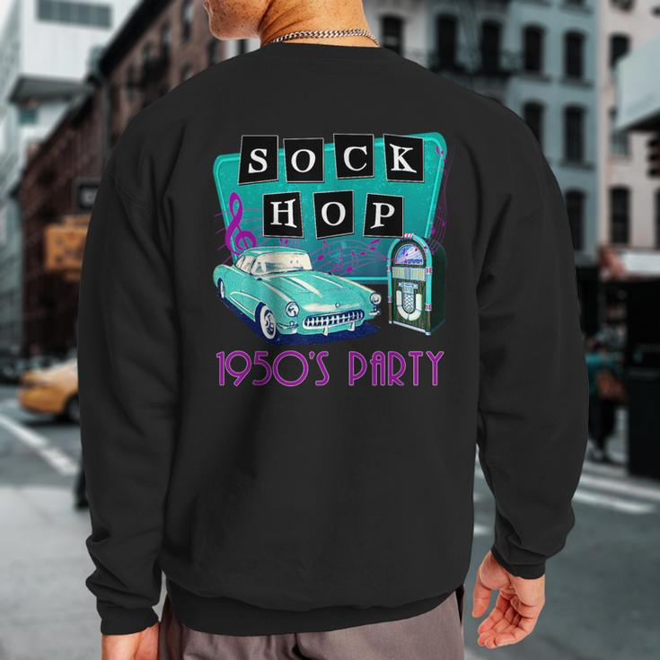 50S Sock Hop Themed Party Costume Retro 1950S Rockabilly Sweatshirt Back Print