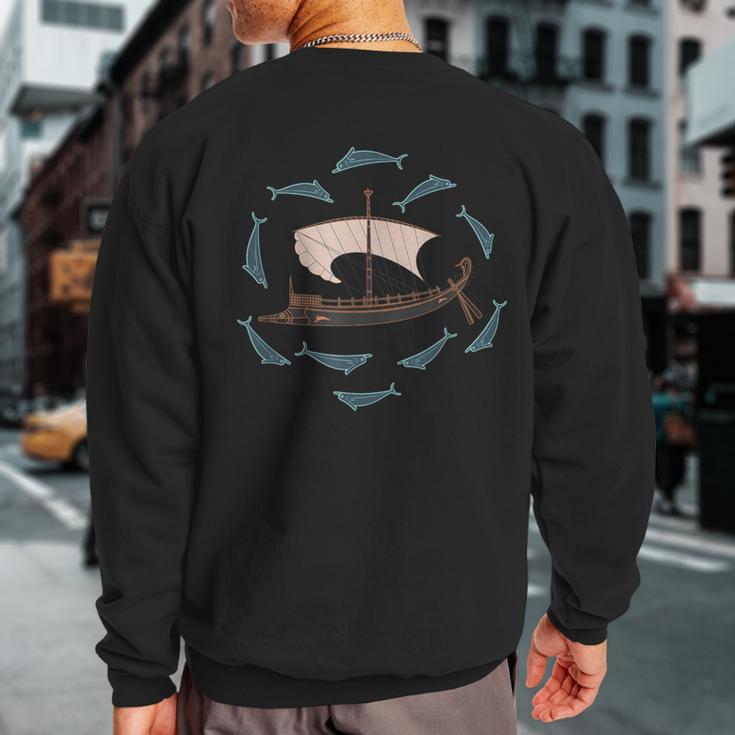 Ancient Greek Ship Trireme Sweatshirt Back Print