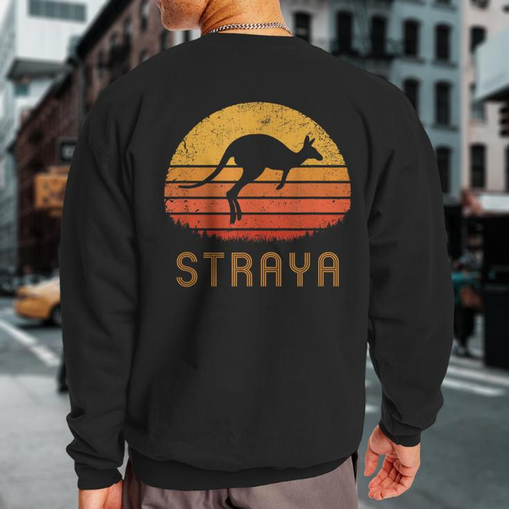 Australia Straya Retro Vintage Kangaroo Outback Aussie Sweatshirt Back Print