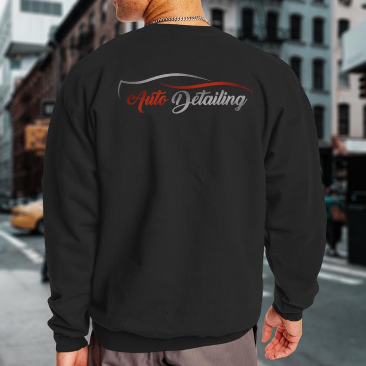 Auto Detailing Red And Black Sweatshirt Back Print