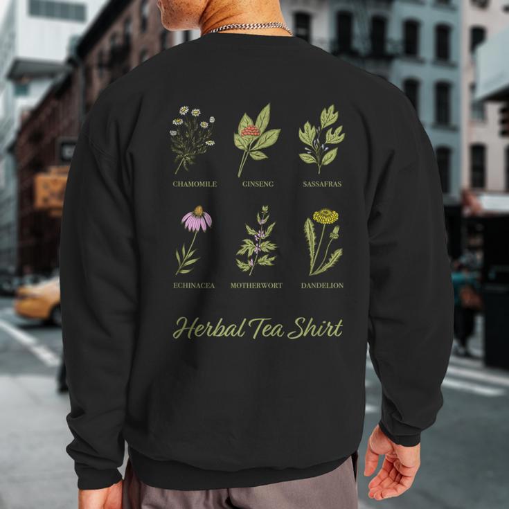 Beautiful Vintage Herb Botanicals Tea Lots Of Colors Sweatshirt Back Print