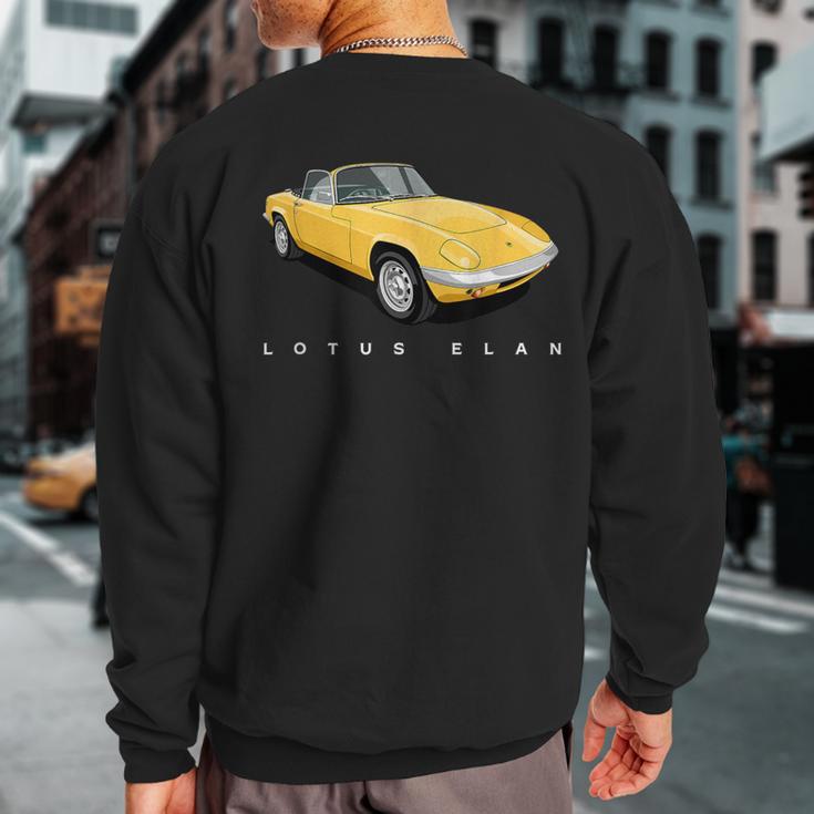 British Classic Super Cars Lotus Elan Sweatshirt Back Print