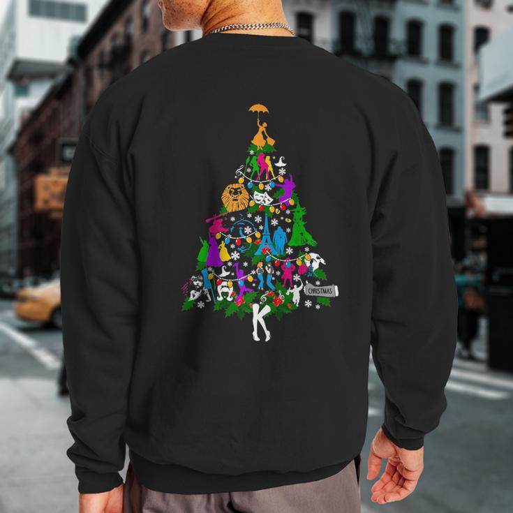 Broadway Musical Theater Christmas Tree Sweatshirt Back Print