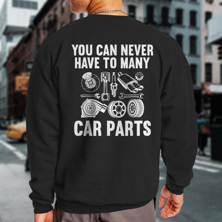 Car Parts Garage Mechanic Sweatshirt Back Print