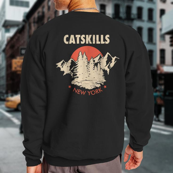 Catskills New York Ny Hiking MountainsSweatshirt Back Print