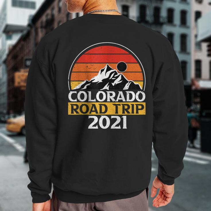 Colorado Road Trip Family Vacation Getaway Denver Matching Sweatshirt Back Print