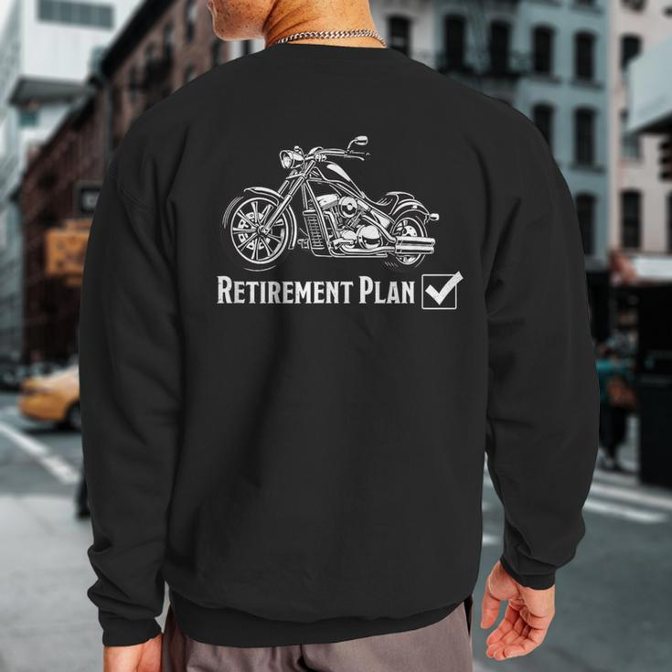 Cool Vintage Co-Worker Chopper Motorcycle Retirement Sweatshirt Back Print