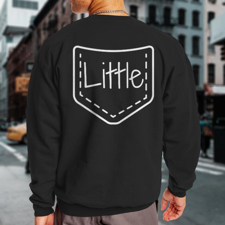 Cute Faux Pocket Little Matching Reveal Sorority Sweatshirt Back Print