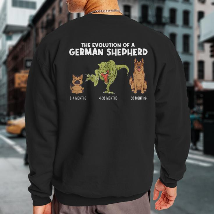Evolution German Shepherd Evolution German Shepherd Sweatshirt Back Print