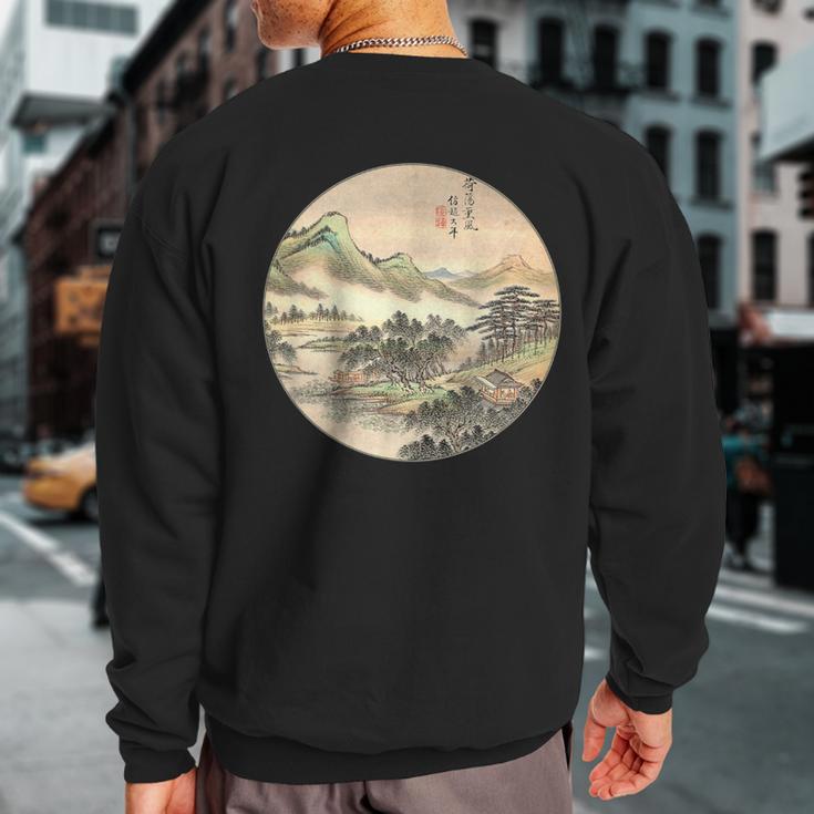 Famous Vintage Chinese Art Lu Han Landscape Stylish Sweatshirt Back Print