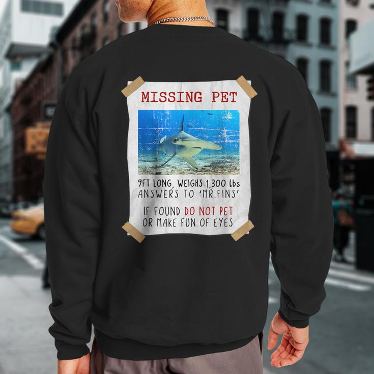 Shark Lover Hammerhead Shark Sea Animals Shark Sweatshirt Back Print