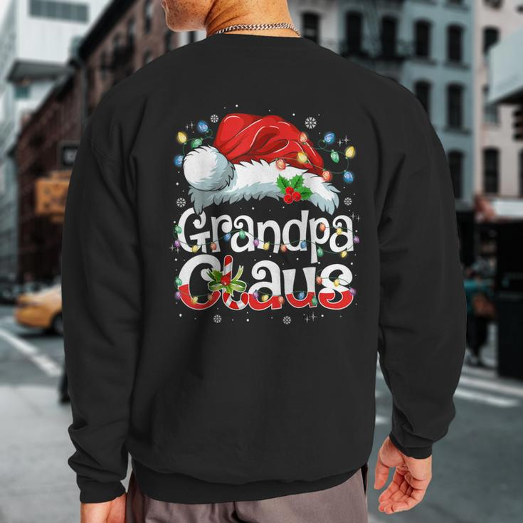 Grandpa Claus Xmas Santa Matching Family Christmas Pajamas Sweatshirt Back Print